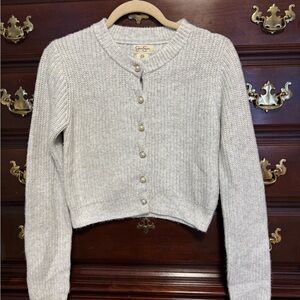 Jessica Simpson Heather Gray Button-Up Cardigan